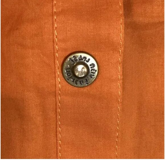 Pudding Jeans Women's Top Button up Blouse Western Cowboy Brown Buttons - Picture 3 of 6